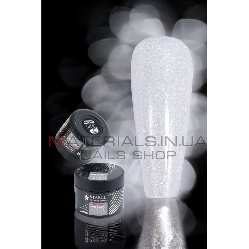 Гель для наращивания ногтей Starlet Professional Shimmer Poly & Acryl 30 мл. № 02