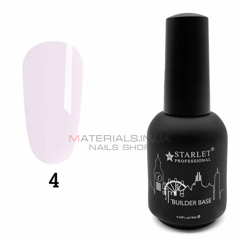База для наращивания Builder Base Starlet Professional №004, 15 мл персик База для наращивания Builder Base Starlet Professional №004, 15 мл персик