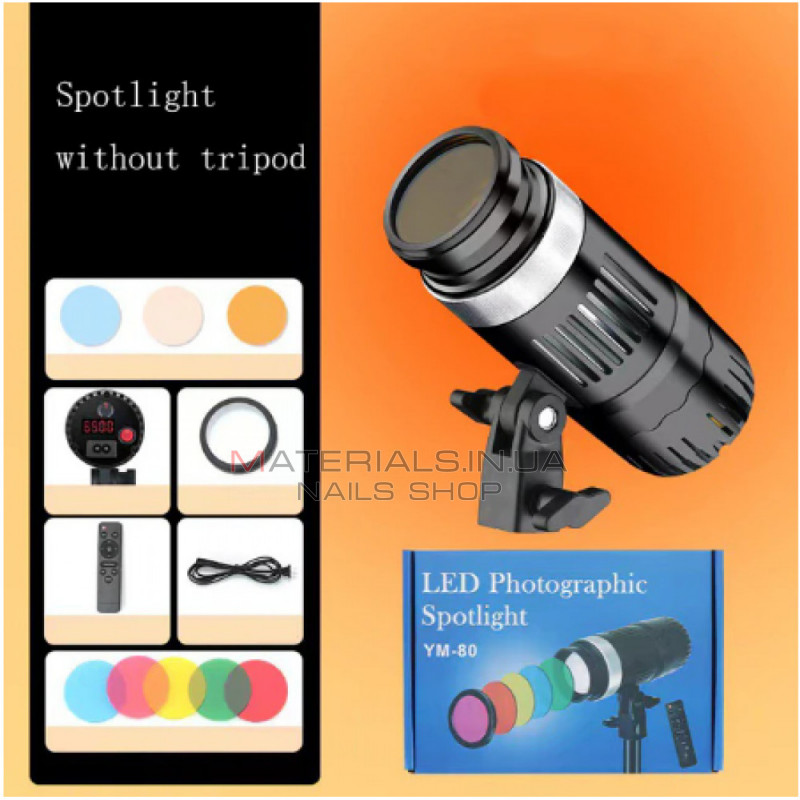 Светодиодный осветитель LED RGB YM-80 18x7.5 cm RGB 5 Color 3200K-6500K Remote Светодиодный осветитель LED RGB YM-80 18x7.5 cm RGB 5 Color 3200K-6500K Remote