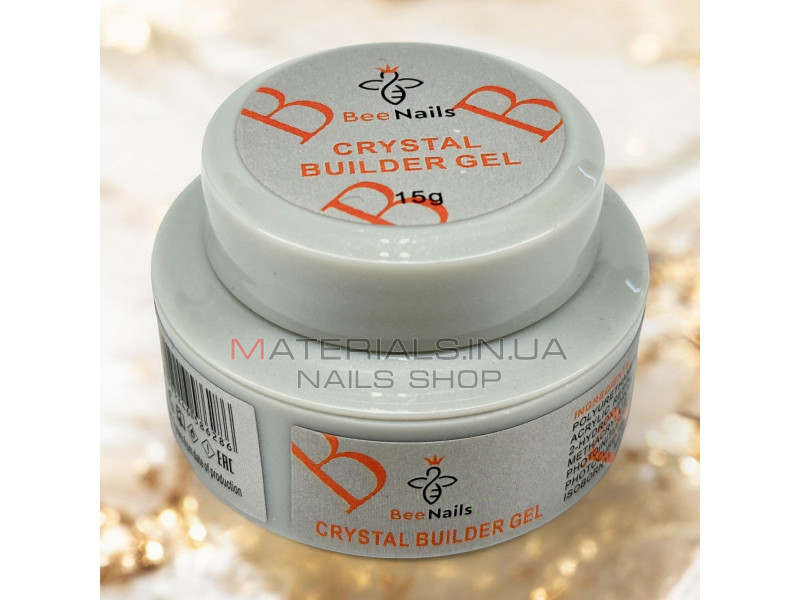 Crystal builder gel Bee Nails, Clear, 15г