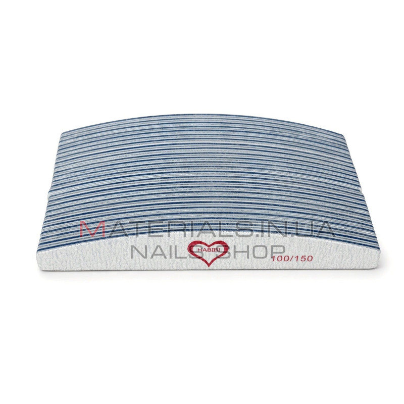 Упаковка пилок Habibi - сіра, човник 100150грит (25шт)