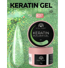 Keratin builder gel, K37, Global Fashion, 15 г