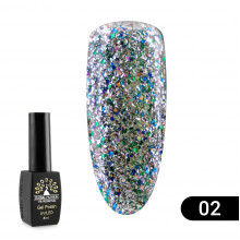 Гель лак Global Fashion Shiny (Пестрота), 8 мл, 02