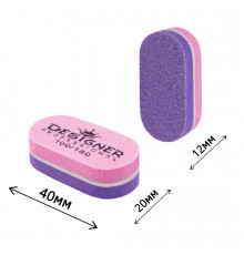 Упаковка бафів Designer 30шт міні 4см 100/180 - рожевий з фіолетовим