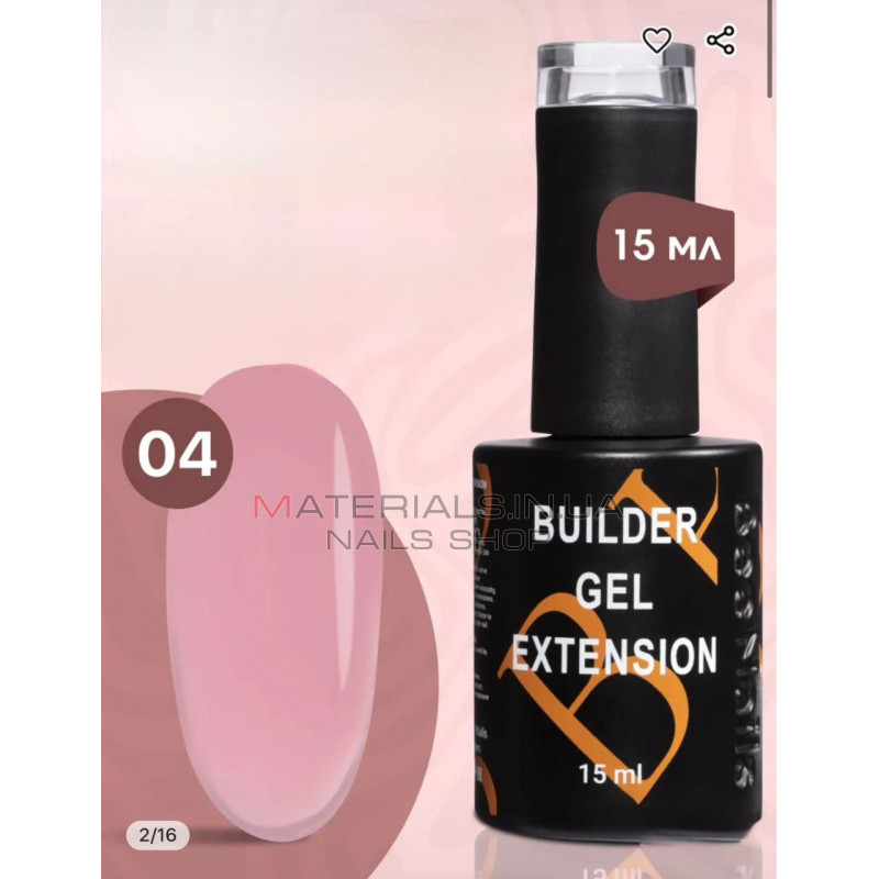Гель для наращивания Builder Gel Extension Bee Nails 15 мл, 04 Гель для наращивания Builder Gel Extension Bee Nails 15 мл, 04