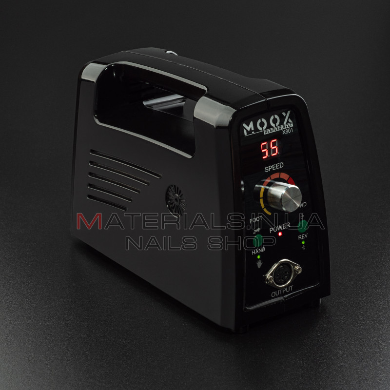 Фрезер Мокс X801 (Чорний) на 55 000 об/хв. та 80W. для манікюру та педикюру
