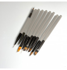 Набір пензлів для дизайну нігтів Global Fashion, 9 шт.