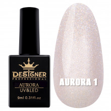 Гель-лак для дизайна Aurora Designer c эффектом втирки, 9 мл. №1
