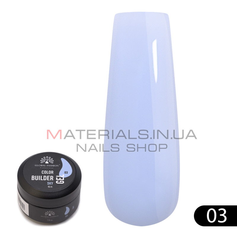 Гель для моделювання нігтів 15 гр, Color Builder Gel 03- Sky