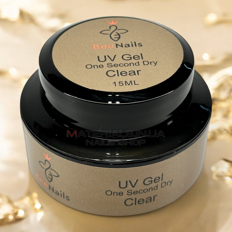 Uv Gel one second dry Bee Nails, Clear, 15г Uv Gel one second dry Bee Nails, Clear, 15г