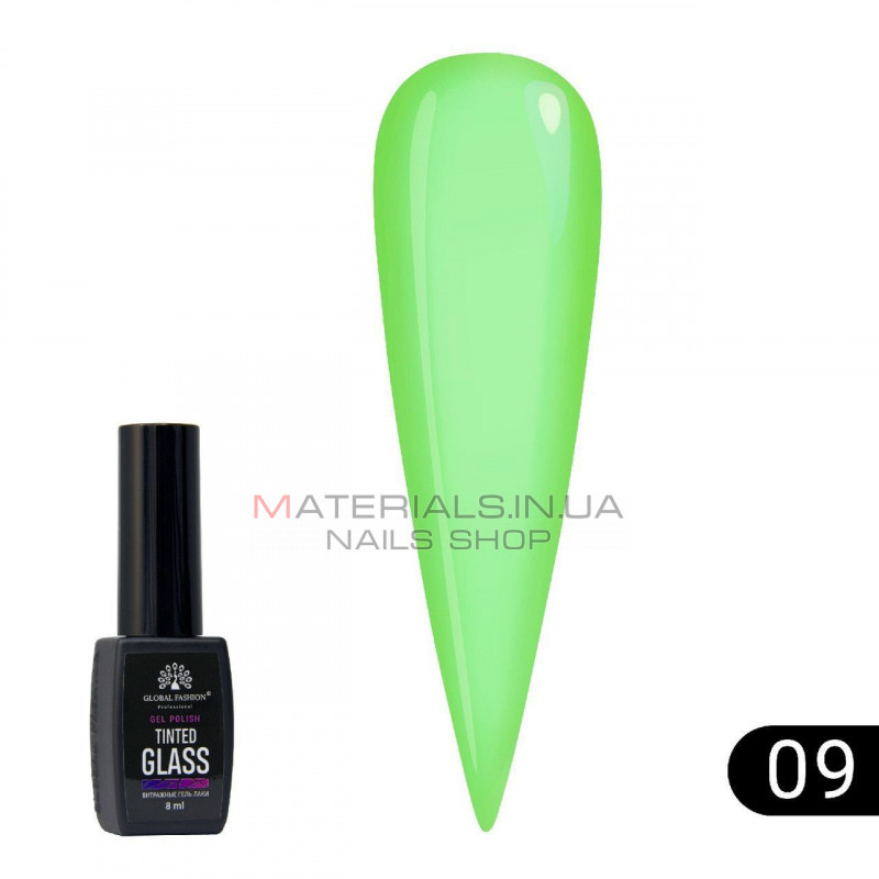 Витражный гель-лак Global Fashion Tinted Glass №9, 8 мл Витражный гель-лак Global Fashion Tinted Glass №9, 8 мл