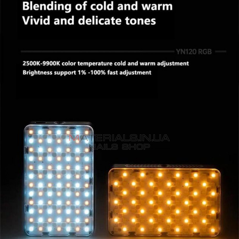 Накамерный видеосвет LED RGB — Yongnuo YN120RGB Накамерный видеосвет LED RGB — Yongnuo YN120RGB