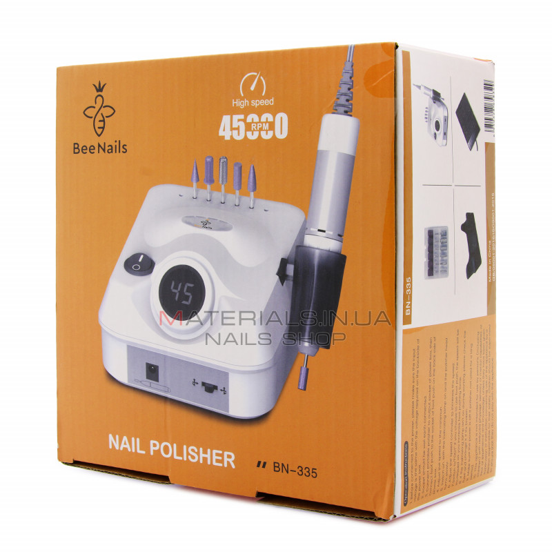 Апарат для манікюру та педикюру BN-335 Bee Nails, 45000 об. 65Вт, white Апарат для манікюру та педикюру BN-335 Bee Nails, 45000 об. 65Вт, white