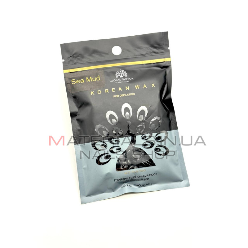Гарячий пленочний віск Global Fashion Korean Wax, Морська глина, 100 г