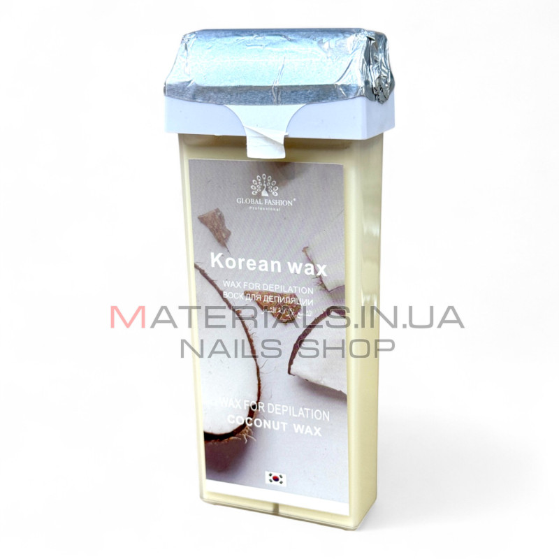 Віск у касеті для депіляції Korean Wax Global Fashion, низькотемпературний, Кокос