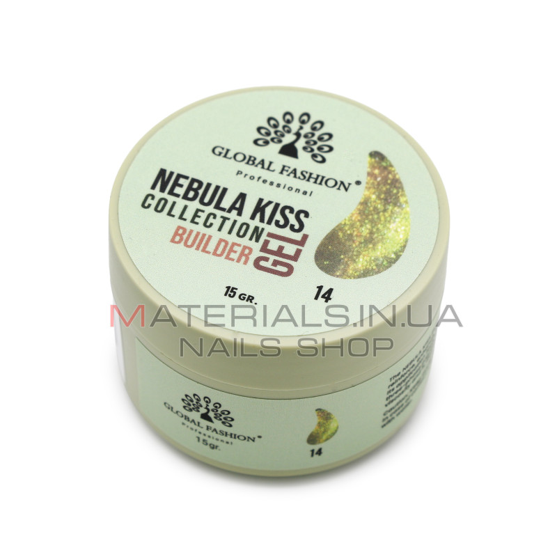 Гель для моделювання нігтів 15 гр, Nebula Kiss Builder Gel 14