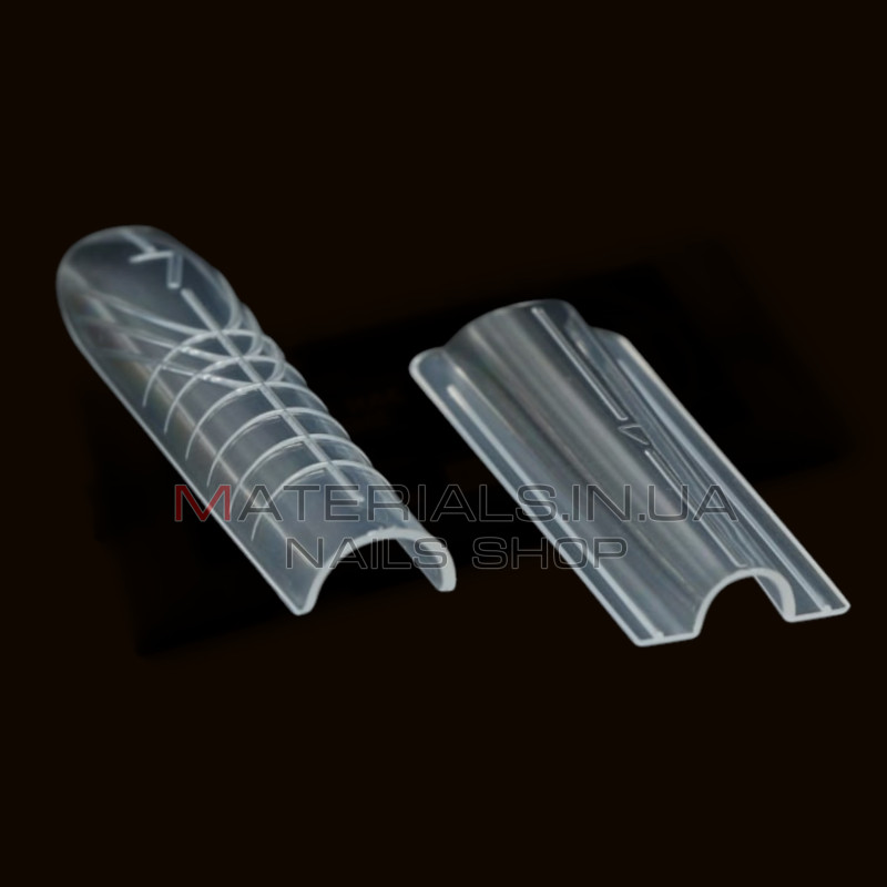Верхні сендвіч-форми для нарощування нігтів Global Fashion Sandwich Dual Nail Forms Square (Квадрат) 180 шт.