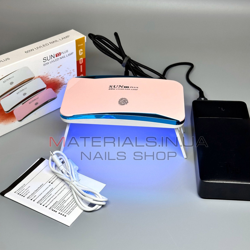 UV LED Лампа Sun 13 plus, 60Вт працює від Power Bank