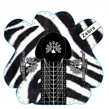 Одноразовые формы для ногтей, Zebra, 300 шт
