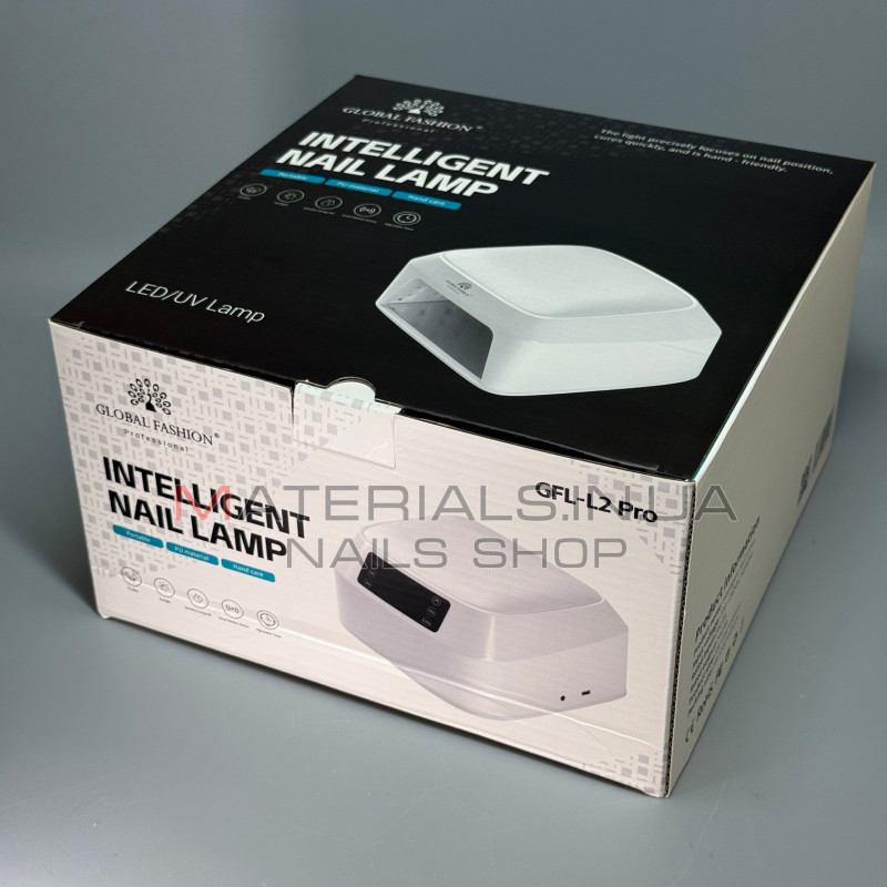 Лампа для манікюру UV/LED Global Fashion GFL-L2 Pro 80 Вт (71 LED) інтелектуальна