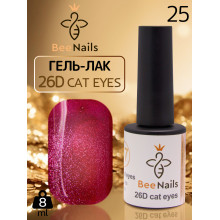 Гель-лак кошачий глаз 26D cat eyes Bee Nails, №25
