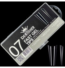 Fast gel tips №7 (Gothic, medium size) - Гелеві типси Дизайнер