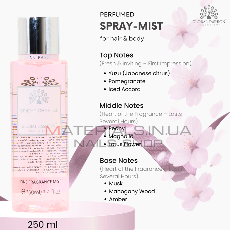 Мист для тела, Global Fashion, Bright Crystal, 250ml