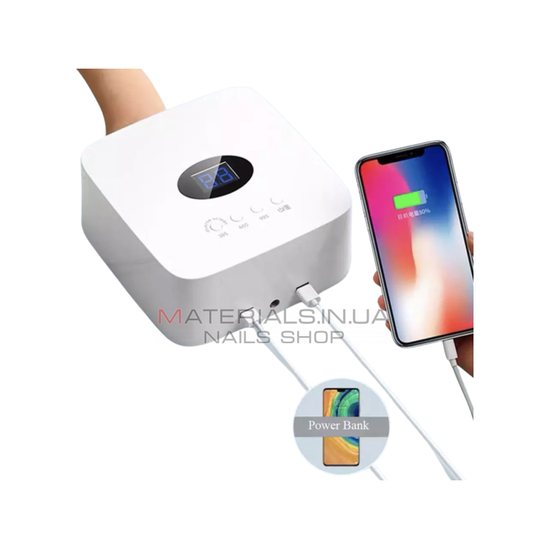 Беспроводная лампа S50 на 54 Вт.  для сушки ногтей (с аккумулятором - 9600mAh, с USB)