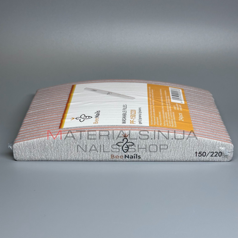 Упаковка пилок Bee Nails - серая, лодочка 150/220 грит (24шт)
