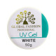 Гель для наращивания ногтей, белый, Global Fashion white, 50 г