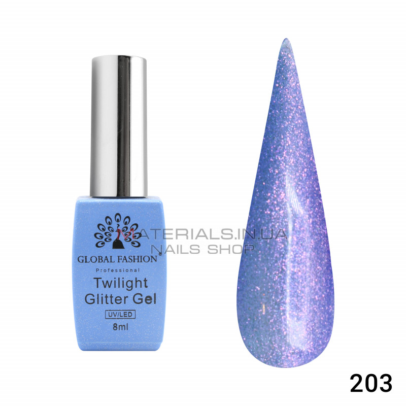 Гель лак Twilight Glitter 8 мл, 203 Гель лак Twilight Glitter 8 мл, 203
