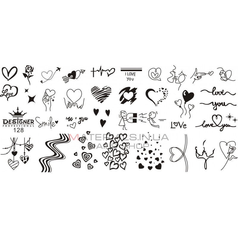 Диск для стемпінгу Designer металевий (12x6 см) №128 Диск для стемпінгу Designer металевий (12x6 см) №128
