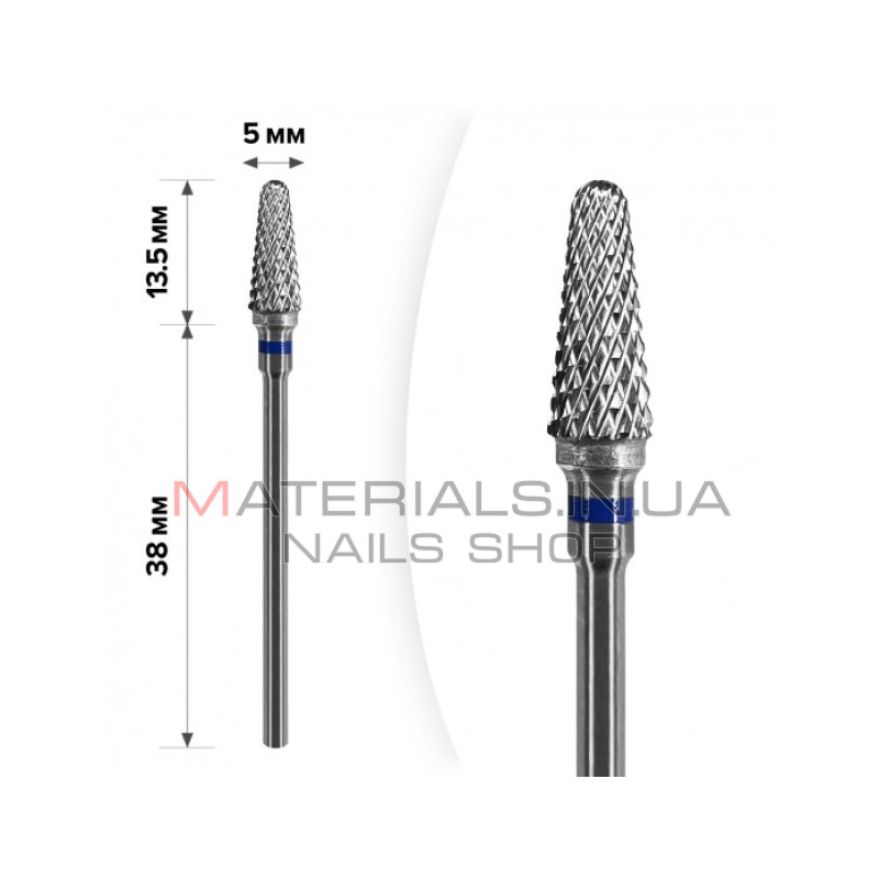 Твердосплавна фреза для зняття гель-лаку mART M-92 Кукурудза Blue 5*13,5