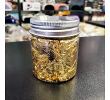 Фольга жатая в банке, золото