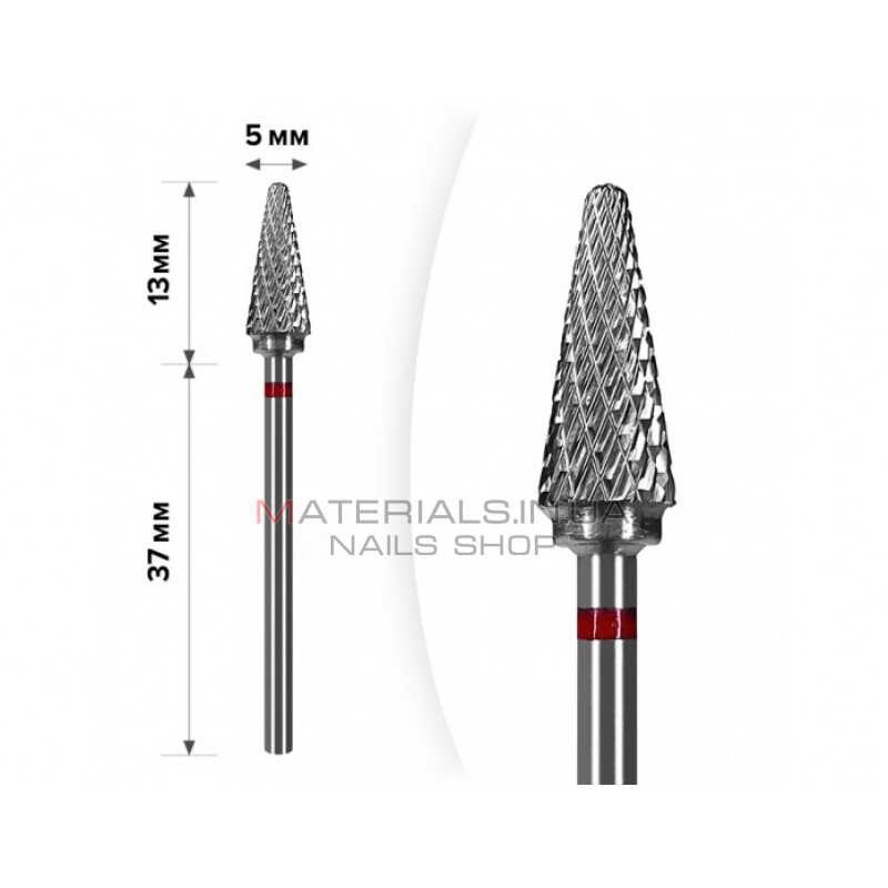 Твердосплавна фреза для зняття гель-лаку mART M-121 Ялинка Red 5*13 Твердосплавна фреза для зняття гель-лаку mART M-121 Ялинка Red 5*13