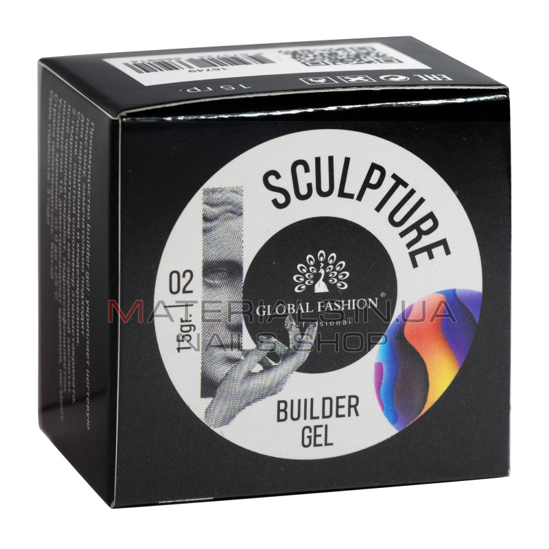 Скульптурний гель SCULPTURE BUILDER GEL 15 гр, MILKY WHITE №02