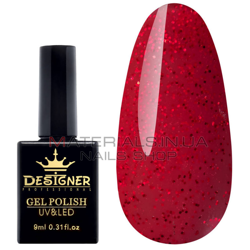 Гель-лак Designer Diamond Kingdom - M334 Блискучий червоний