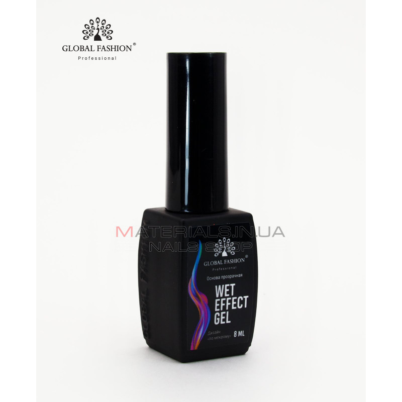 Основа для розтікання Wet effect gel, прозора, для мокрого дизайну, 8 мл. Основа для розтікання Wet effect gel, прозора, для мокрого дизайну, 8 мл.