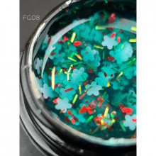 Foil flower gel FG08 (5 мл) Дизайнер - гель з квіточками з фольги