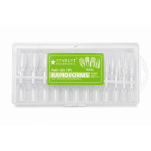 Гелеві тіпси для нарощування нігтів матові Starlet Professional Rapid Forms Стилет, 240 шт.