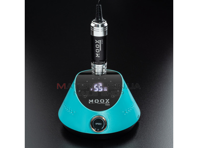 Фрезер Мокс X805 (Бірюзовий) на 55 000 об/хв. та 80W. для манікюру та педикюру