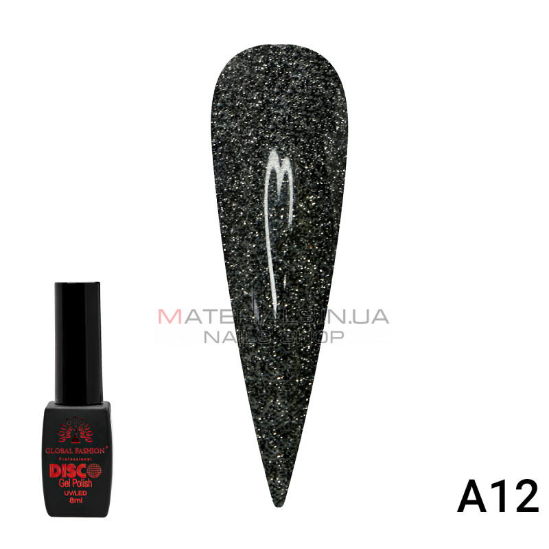 Гель лак Disco Gel Polish, Global Fashion, світловідбивний, 8 мл A12