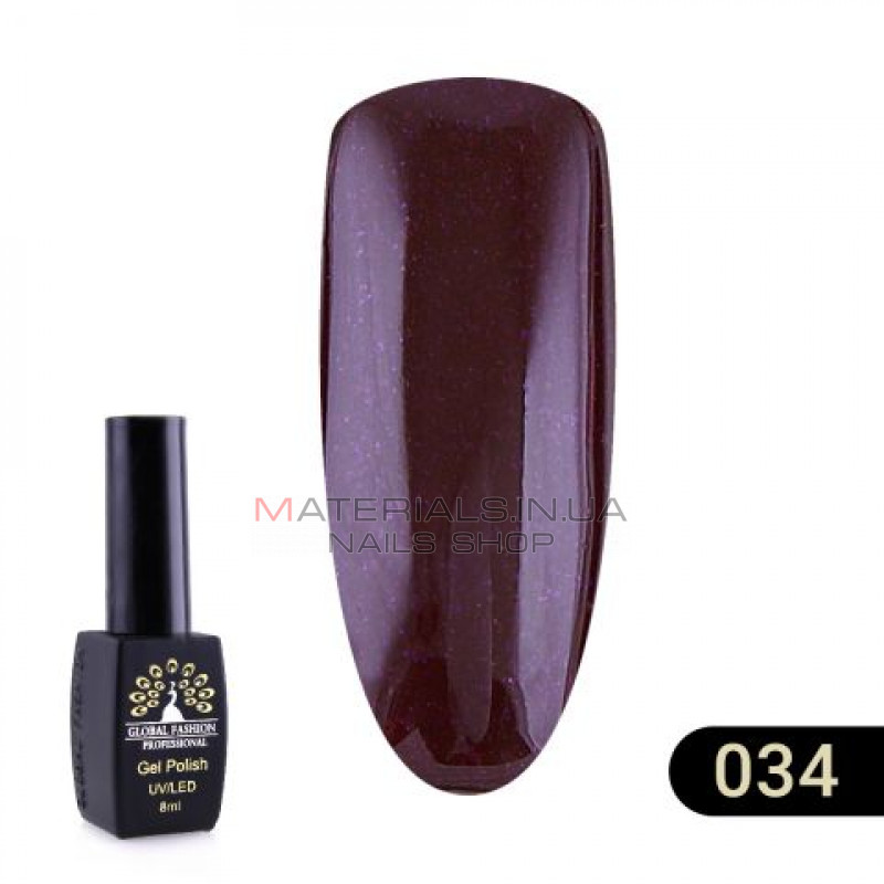 Гель лак BLACK ELITE 034, Global Fashion 8 мл