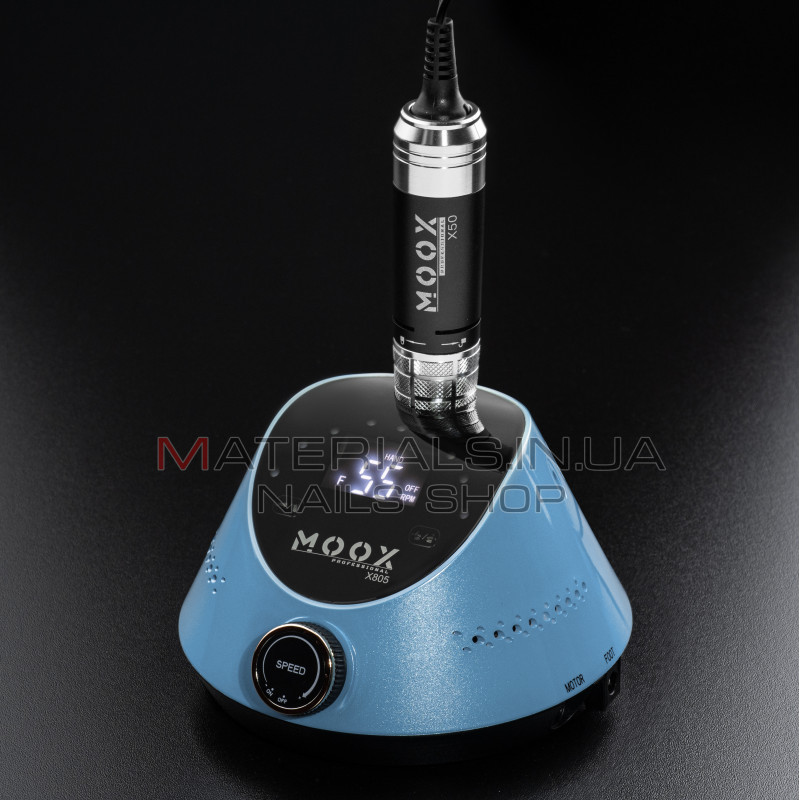 Фрезер Мокс X805 (Blue) на 55 000 об/хв. та 80W. для манікюру та педикюру
