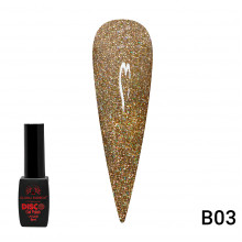 Гель лак Disco Gel Polish, Global Fashion, светоотражающий, 8 мл B03