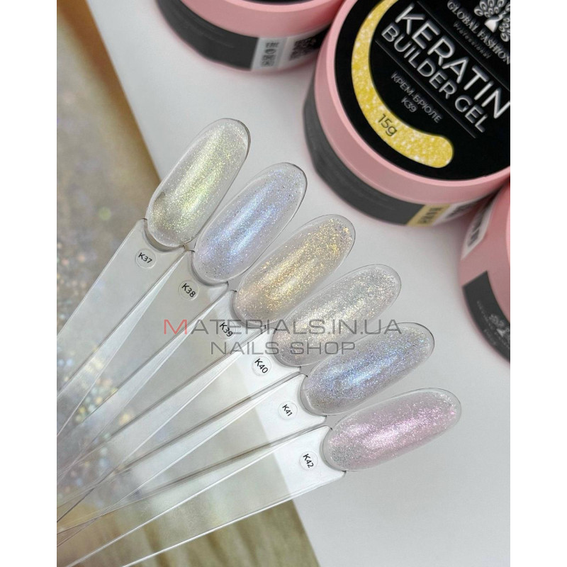 Keratin builder gel, K40, Global Fashion, 15 г