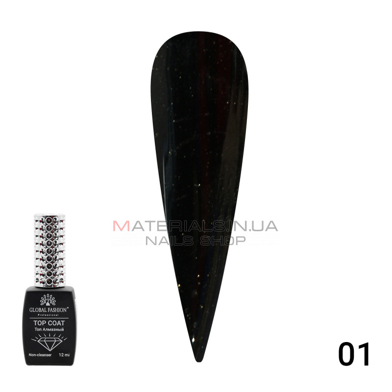 Топ із гліттером Galaxy Top Coat 01, 12 мл Топ із гліттером Galaxy Top Coat 01, 12 мл