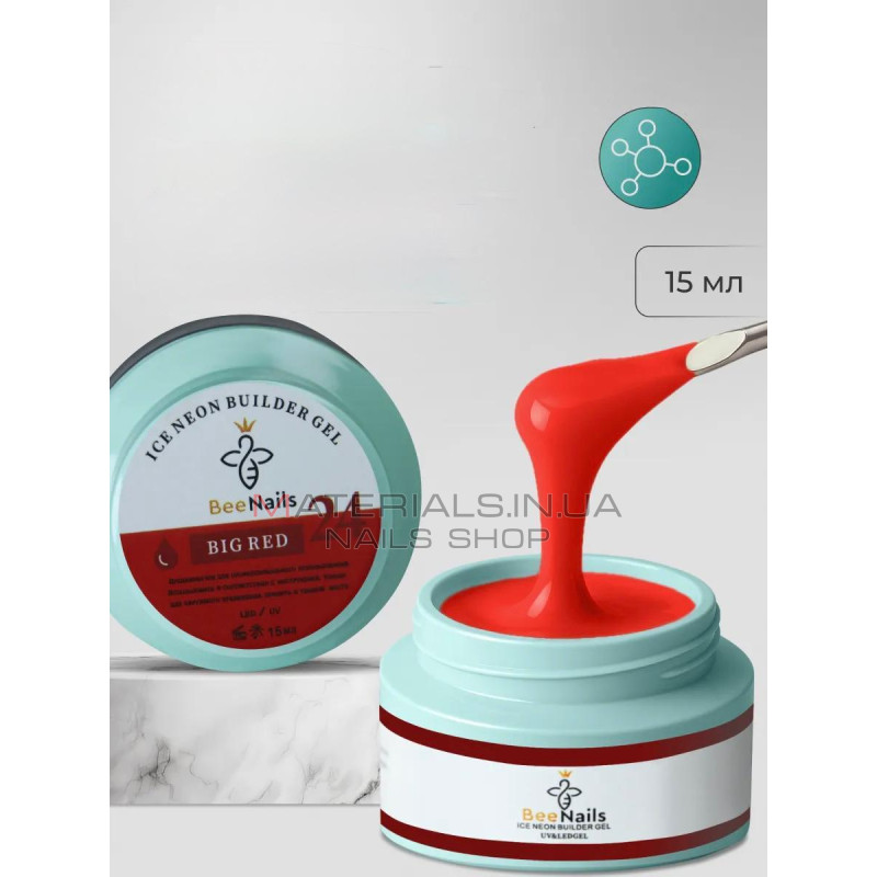 Ice Neon Builder Gel №24 Bee Nails, 15 ml