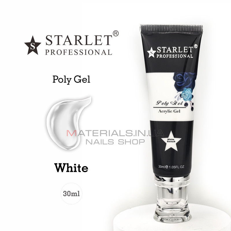 Полигель Starlet Professional 30 мл White Полигель Starlet Professional 30 мл White