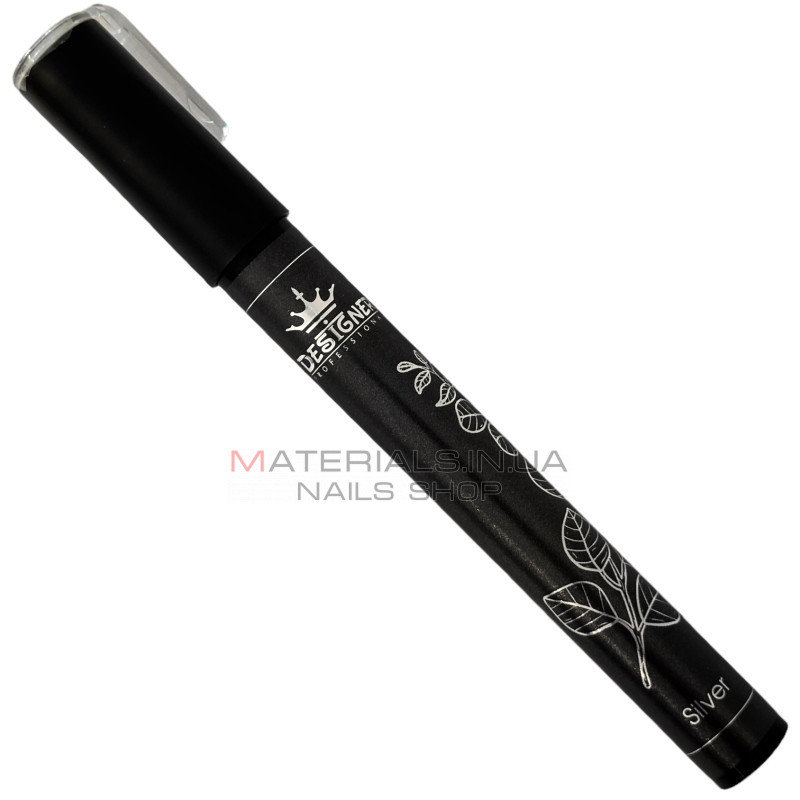 Chrom metal nail pen (Silver) - ручка для дизайна ногтей Дизайнер